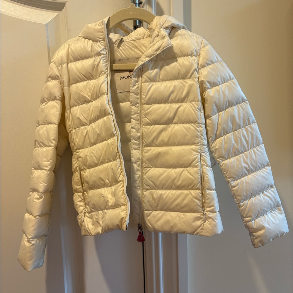 Moncler Kids Cream Puffer Jacket